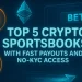 Top 5 Crypto Sportsbooks With Fast Payouts and No-KYC Access